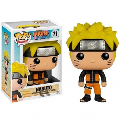 Figura Funko Pop de vinil do Naruto com embalagem colorida