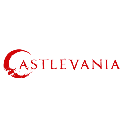Logótipo CASTLEVANIA em vermelho sobre fundo branco
