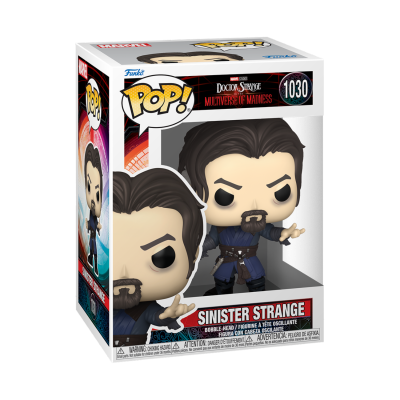 Boneco Funko Pop! Sinister Strange Doctor Strange Multiverse of Madness na caixa