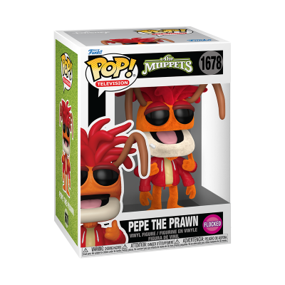 Figura de vinil Pepe The Prawn de The Muppets na caixa POP! Television