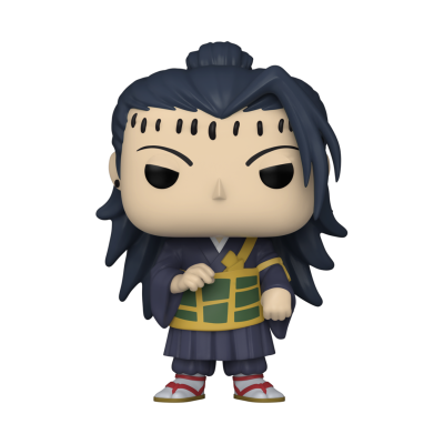 Figura Funko Pop de personagem animado com roupa tradicional azul escura e faixa verde e amarela