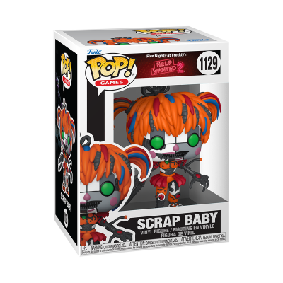 Figura de vinil Pop! Games SCRAP BABY Five Nights at Freddy's na embalagem