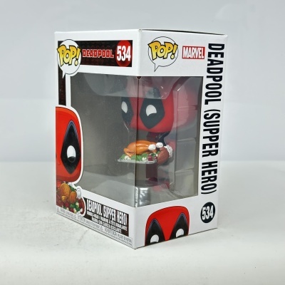 Funko Pop Deadpool 534 Supper Hero em caixa transparente