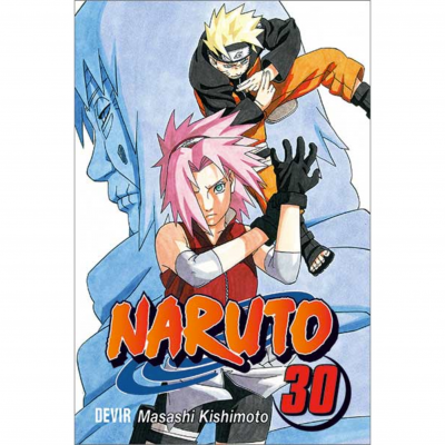 Capa do manga Naruto volume 30 com personagens e texto