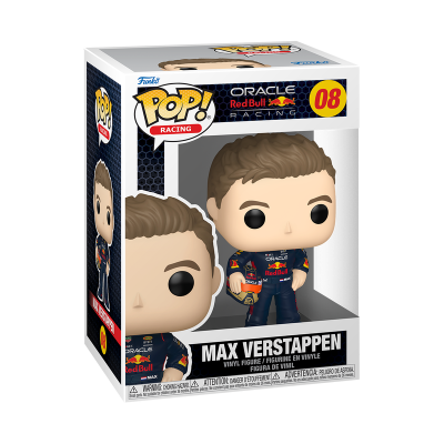 Figura de vinil Max Verstappen Pop! Racing dentro de caixa