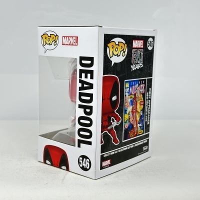 Caixa branca de figura Pop! Marvel Deadpool número 546