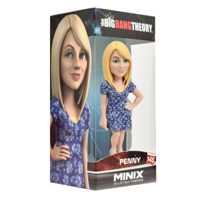Figura Penny da série The Big Bang Theory na caixa Minix