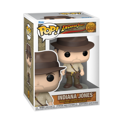 Boneco Funko Pop! Indiana Jones número 350 dentro de caixa original de colecionador
