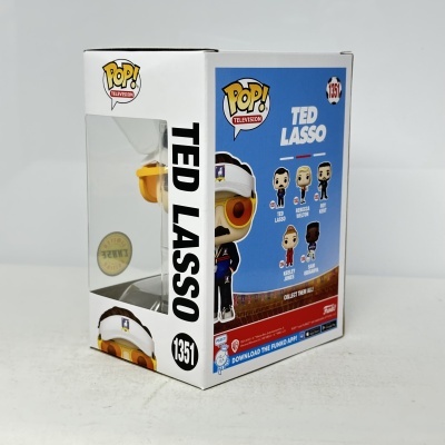 Caixa Funko Pop! Ted Lasso com figura colecionável visível