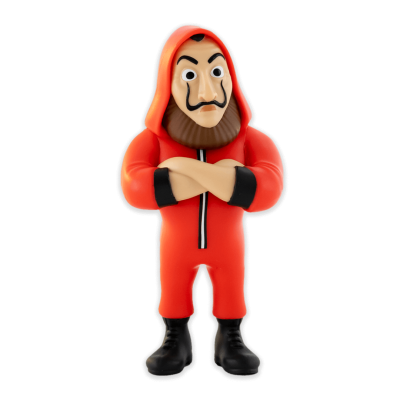 Boneco de figura masculina com fato vermelho e botas pretas