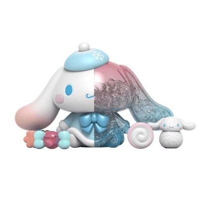 Figura de brinquedo estilizado com metade do corpo transparente e chapéu azul