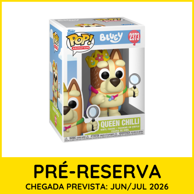 Funko Pop Queen Chilli Bluey figura vinil na caixa