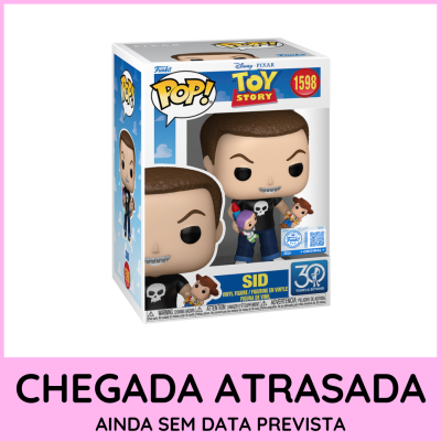 Figura Funko Pop Sid Toy Story 1598 com camiseta de caveira em caixa