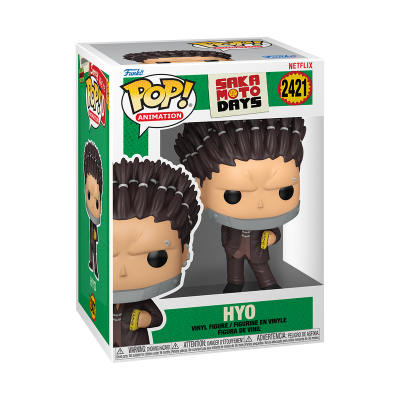 Estatueta Funko Pop Hyo da série Sakamoto Days Netflix na caixa
