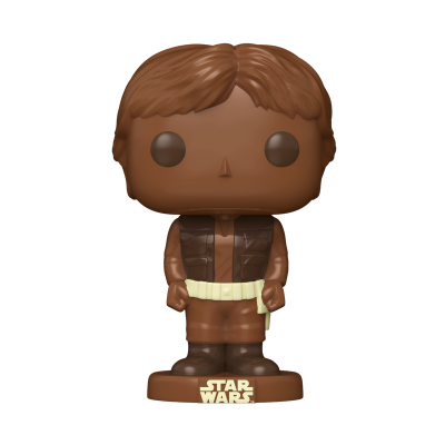 Figura Funko Pop Star Wars com cabelo castanho e colete