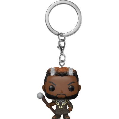 Chaveiro de personagem Funko Pop com bastão e argola prateada