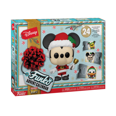 Caixa de calendário do advento Funko Pocket Pop! Disney com figura de Mickey Pai Natal