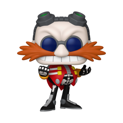 Figura colecionável do personagem com bigode laranja e óculos azuis