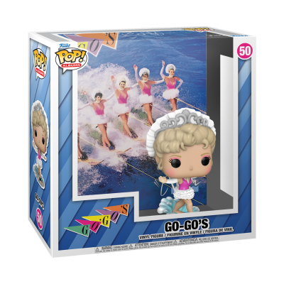 Figura Funko Pop Miss Golden Goose da série The Golden Girls numa caixa azul com janela transparente.