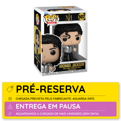 Figura Funko Pop! Michael Jackson vinil número 507 na embalagem
