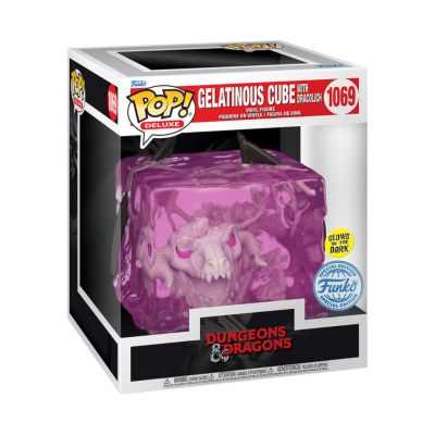 Funko Pop Deluxe Gelatinous Cube with Dracolich Dungeons & Dragons na embalagem
