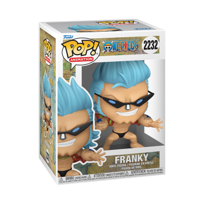 Figura Funko Pop Franky One Piece em caixa de vinil