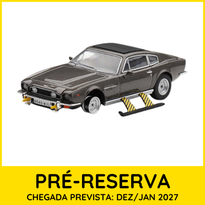 Miniatura de carro desportivo cinzento metálico com tejadilho preto e rodas detalhadas