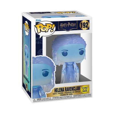 Funko Pop! Helena Ravenclaw figura de vinil azul translúcida da Harry Potter na embalagem