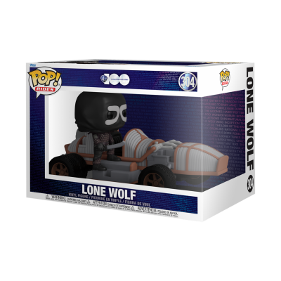 Funko Pop! Lone Wolf em carrinho dentro de caixa azul transparente