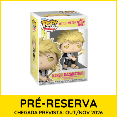 Figura Funko POP! Kanshi Kazamatsuri da série Witchwatch em caixa amarela