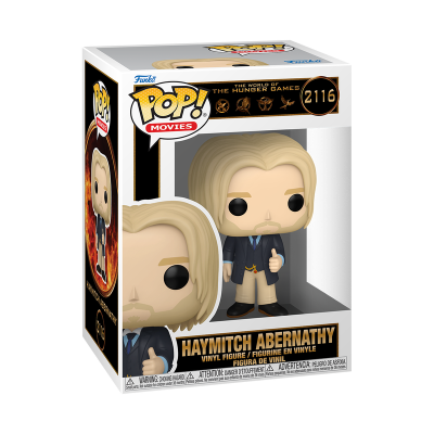 Caixa Funko Pop de Haymitch Abernathy da série The Hunger Games
