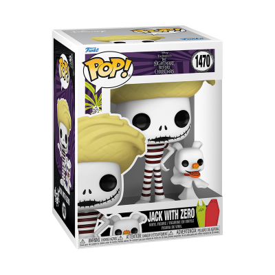 Funko Pop Jack with Zero de The Nightmare Before Christmas na caixa
