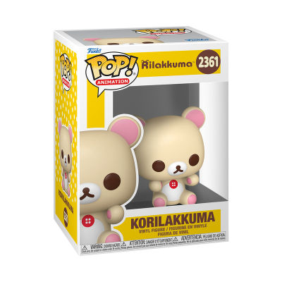 Figura Korilakkuma Funko POP! Animation em embalagem amarela e branca