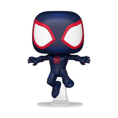 Figura colecionável estilizada Funko Pop do Homem-Aranha em pose saltando