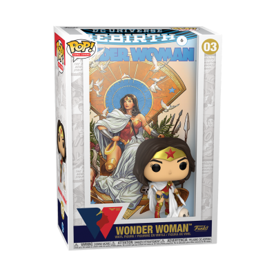 Figura Funko Pop! Wonder Woman com caixa decorada e número 03
