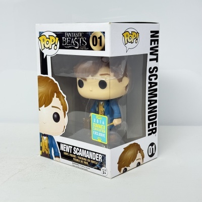 Caixa Funko Pop Newt Scamander Fantastic Beasts com figura dentro