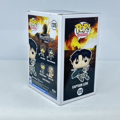 Embalagem de figura Funko Pop Captain Levi Attack on Titan