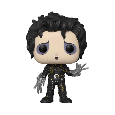 Figura Funko Pop do Edward Mãos de Tesoura com roupa preta e mãos metálicas afiadas