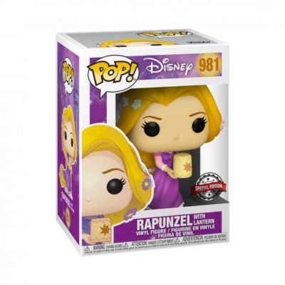 Figura Funko Pop! de Rapunzel com lanterna na caixa