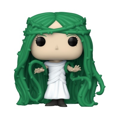 Figura Funko Pop com cabelo verde e vestido branco