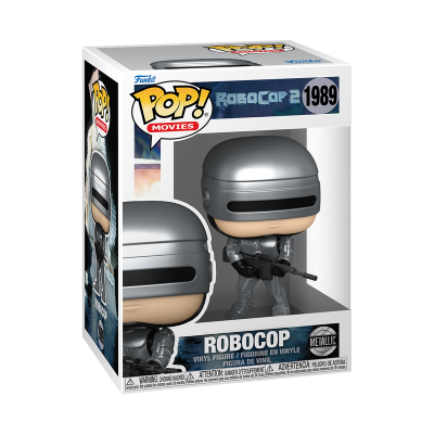 Figura Funko Pop! metálica RoboCop 2 de 1989 em caixa com janela