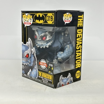 Caixa de figura Funko Pop The Devastator azul com olhos vermelhos, número 319.