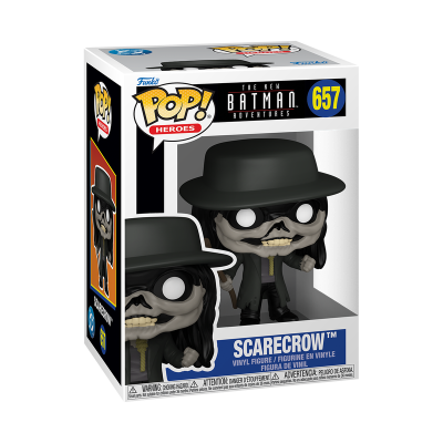 Funko Pop Scarecrow Batman número 657 em embalagem