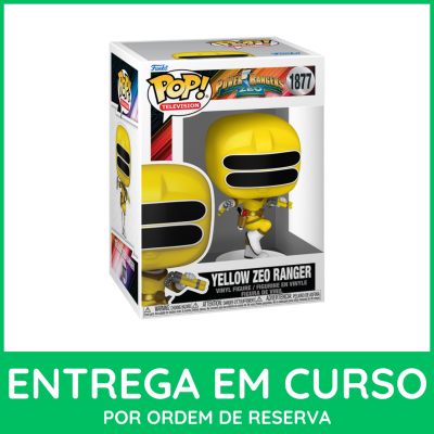 Figura Funko Pop! Yellow Zeo Ranger Power Rangers Zeo na caixa