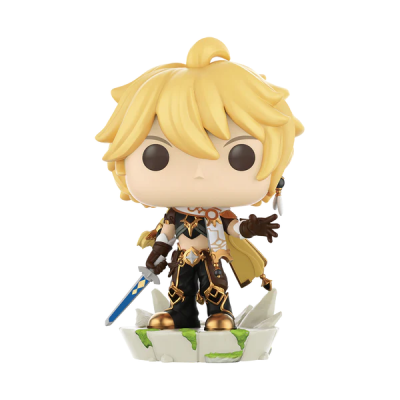 Figura Funko Pop de personagem masculino loiro com espada