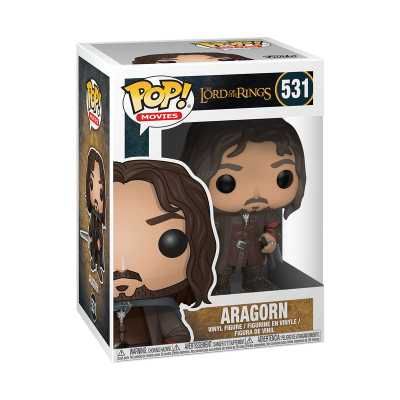 Figura de vinil Pop! Movies Aragorn O Senhor dos Anéis na caixa