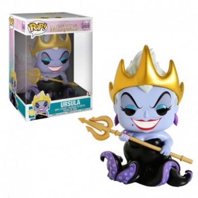 Figura Funko Pop! Úrsula com coroa dourada e tridente, junto à embalagem