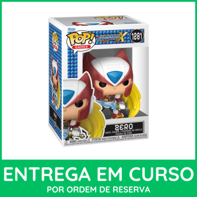Figurine Funko Pop! do personagem Zero da série Mega Man X em caixa