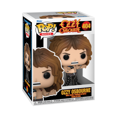 Funko Pop Ozzy Osbourne número 404 em caixa branca
