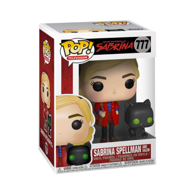 Figura Funko Pop! de Sabrina Spellman e gato Salem em caixa
